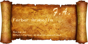 Ferber Arabella névjegykártya